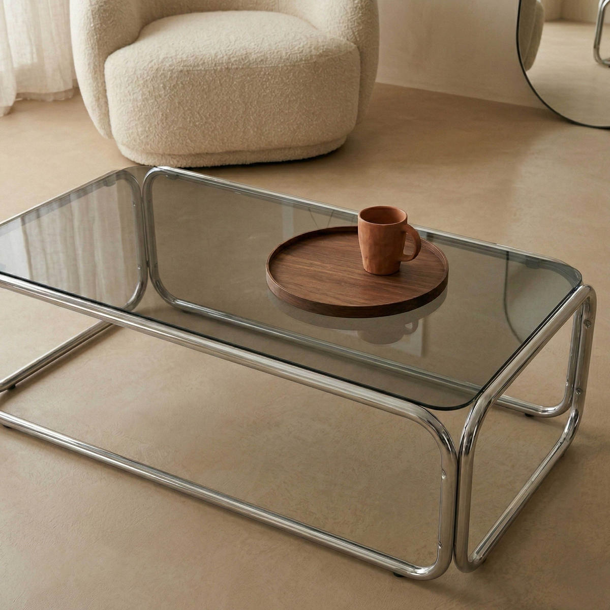 COUCHTISCH, Schwarz - Schwarz, Glas/Metall (50/110/40cm) - Oviala