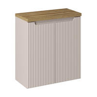 WASCHTISCHUNTERSCHRANK 80 cm 2 Teile Nova Cashmere NBM203 in Kaschmir Matt/ Evoke Eiche - Kaschmir/Eiche Artisan, Holz (80/57/40cm)