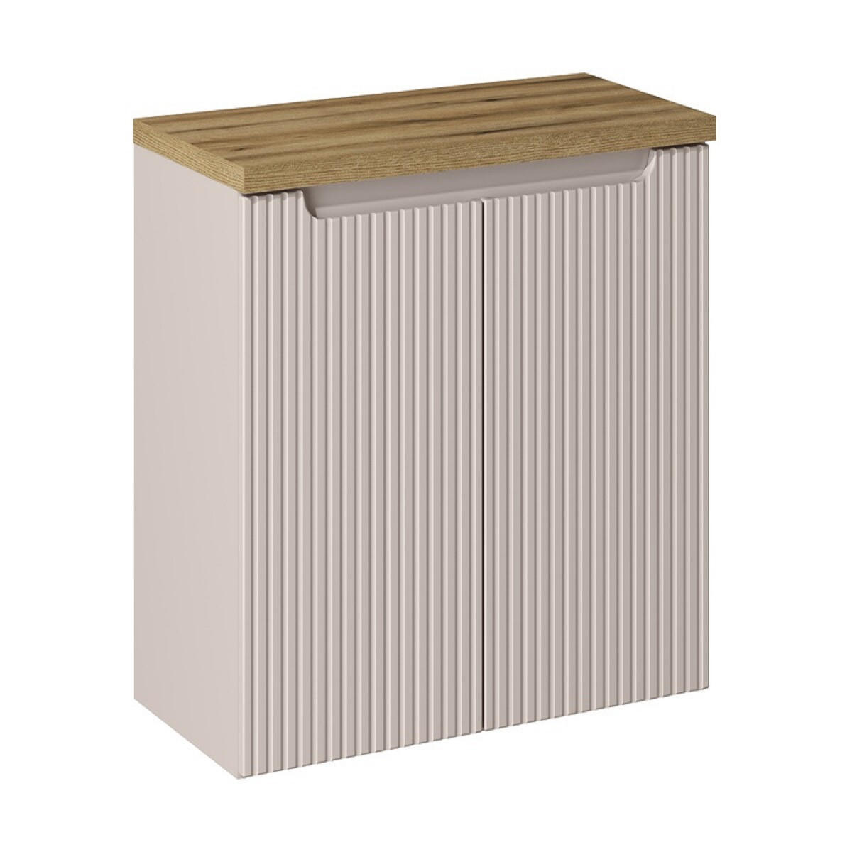 WASCHTISCHUNTERSCHRANK 80 cm 2 Teile Nova Cashmere NBM203 in Kaschmir Matt/ Evoke Eiche - Kaschmir/Eiche Artisan, Holz (80/57/40cm)