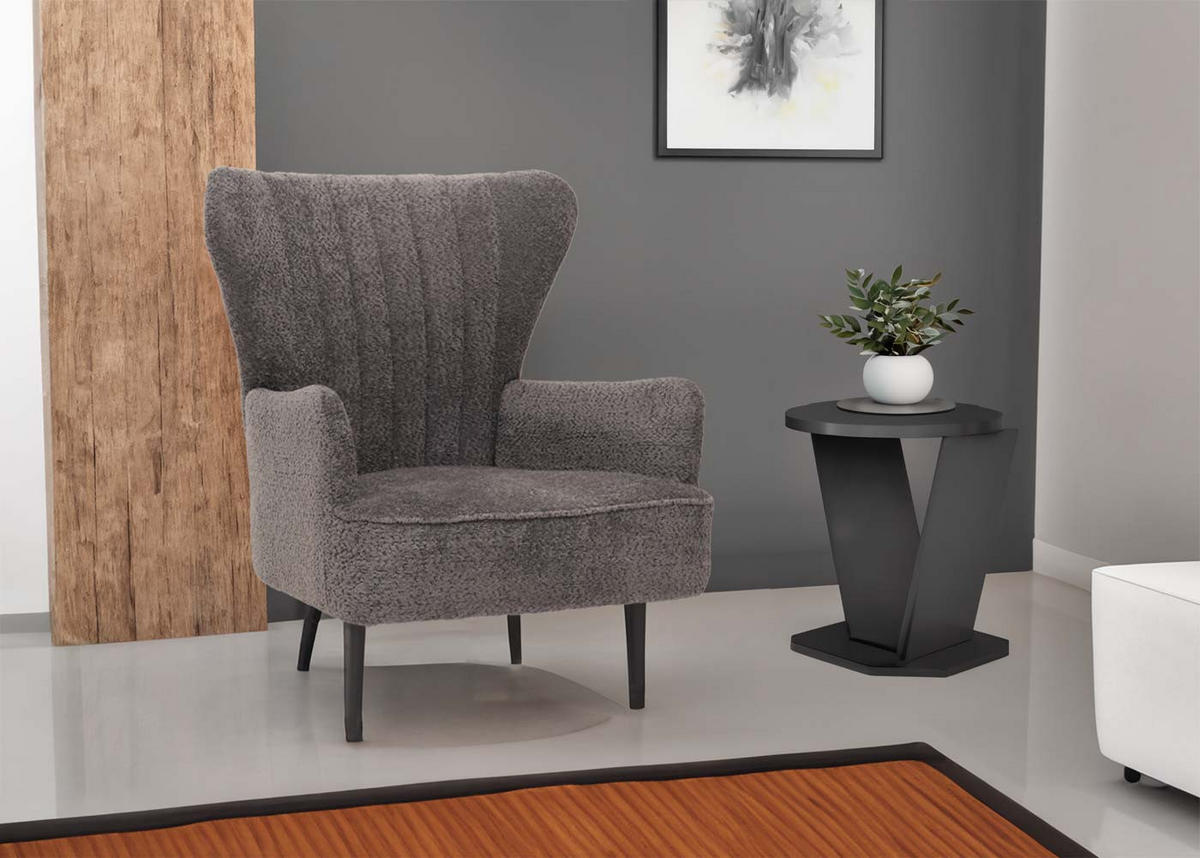 LOUNGE-SESSEL Dunkelgrau - Dunkelgrau, Textil (75/80/78cm) - MCW