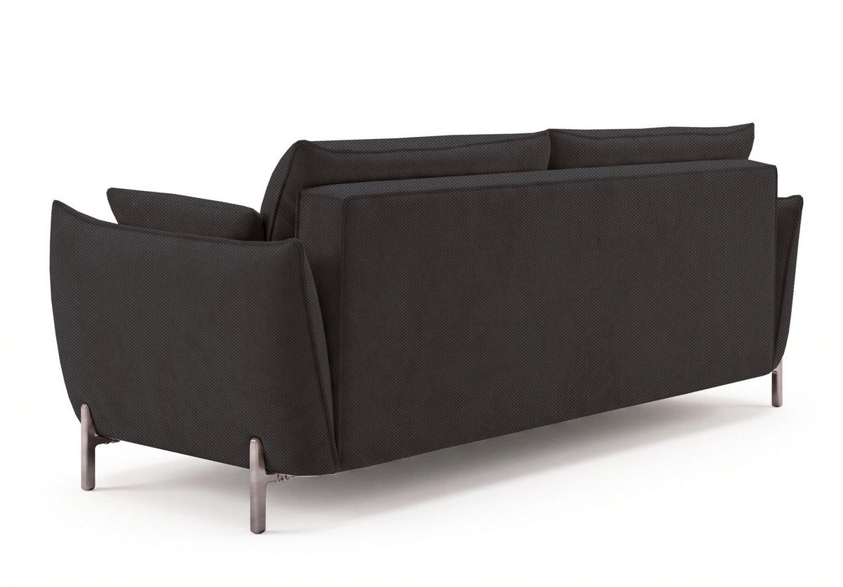 SOFA 2-Sitzer für Terrasse und Garten, Stoff Sunlight, Graphit, SUNMEE - Dunkelgrau, Holz (158/90/95cm) - Kaiser Möbel