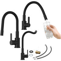 GRANITÁN Schwarze Waschtischar Flexibler - Schwarz, Kunststoff (5/32/23cm) - Granitan