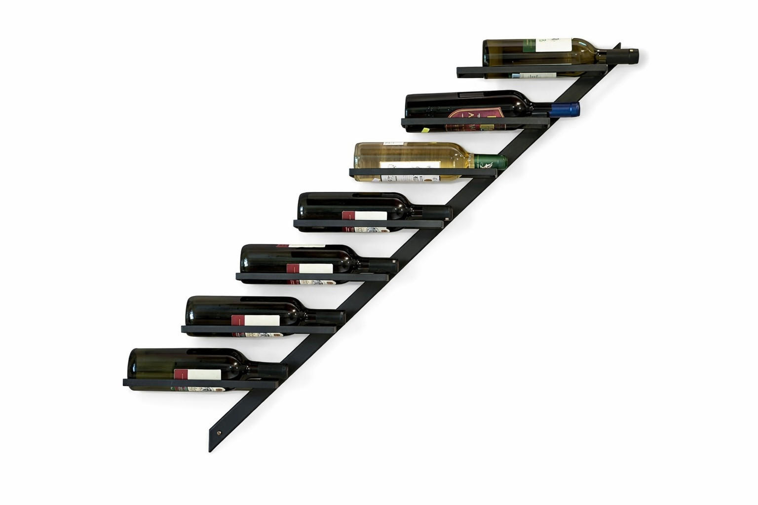 DanDiBo Weinregal Schwarz 29x100x10 cm