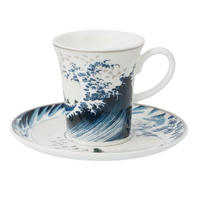 ESPRESSOTASSE Katsushika Hokusai - Die Welle II, Fine Bone China, Bunt, 100 ml - Multicolor, Keramik (0.1L) - Goebel