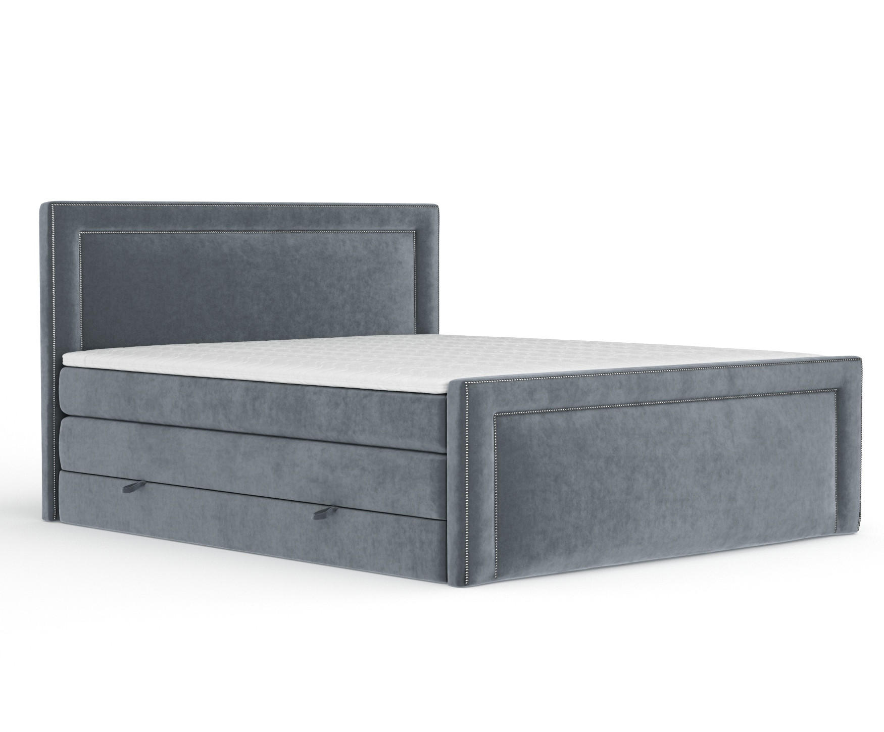 BOXSPRINGBETT Luxora Grau 160/200 cm - Schwarz/Grau, Holz/Holzwerkstoff (160/200cm) - Maison de Reve
