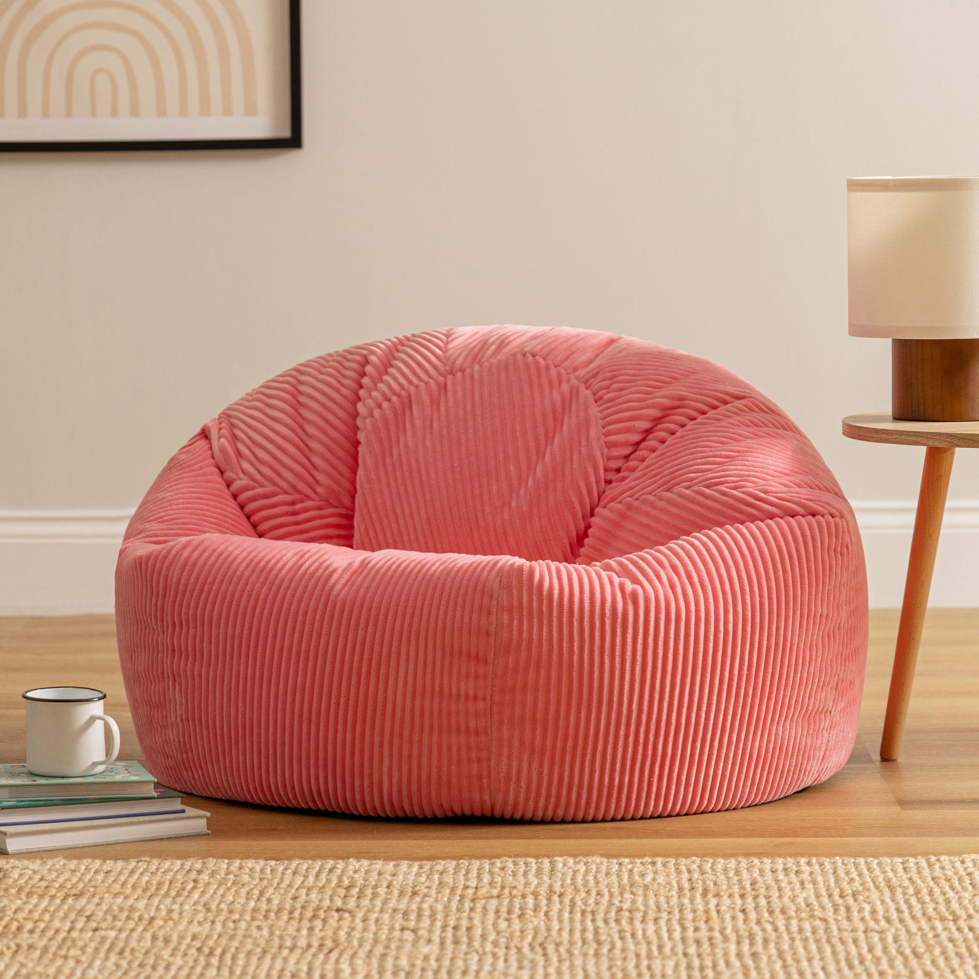 SITZSACK Klassisch Kingston, Cord - Koralle, Textil (85/50/85cm) - icon