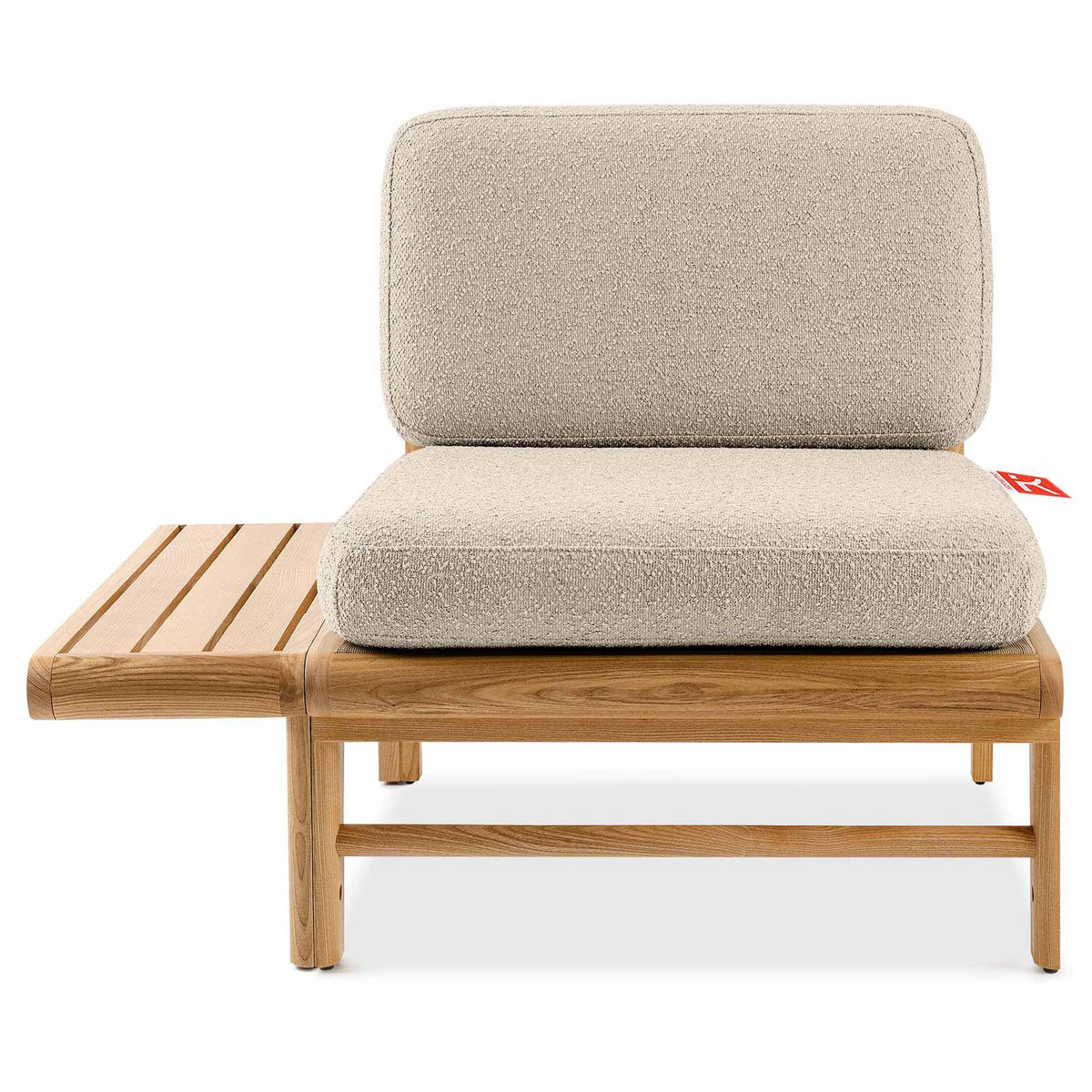 GARTENSOFA ATREDA 3-Sitzer, mit Ablage - Creme, Holz/Textil (245/74/80cm) - KONSIMO®