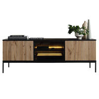 LOWBOARD mit LED-Beleuchtung LINO Eiche wotan - Eiche Wotan, Holzwerkstoff (154/56/39cm) - Compleo24