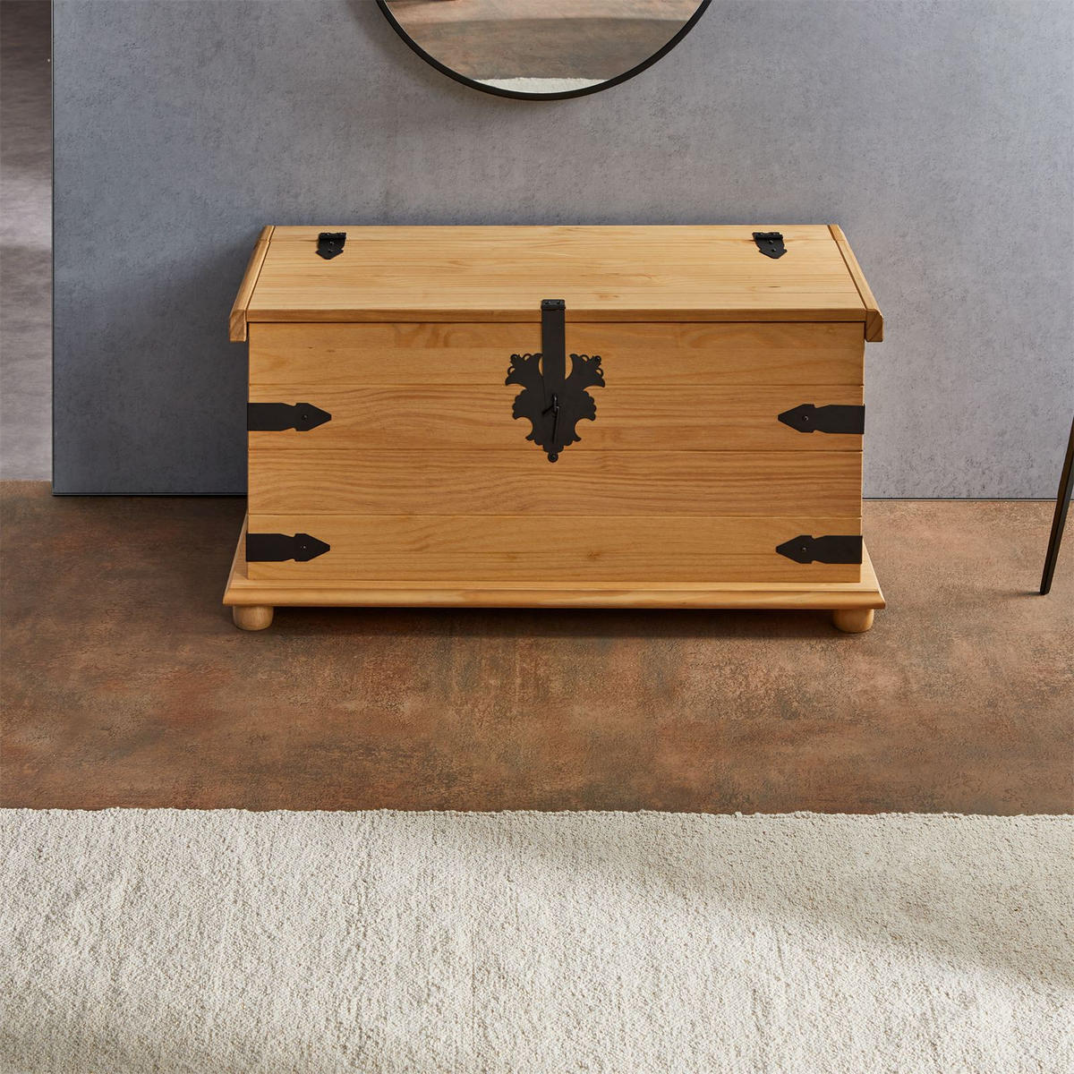TRUHENBANK TEQUILA - Braun, Holz (92/50/45cm) - IDIMEX