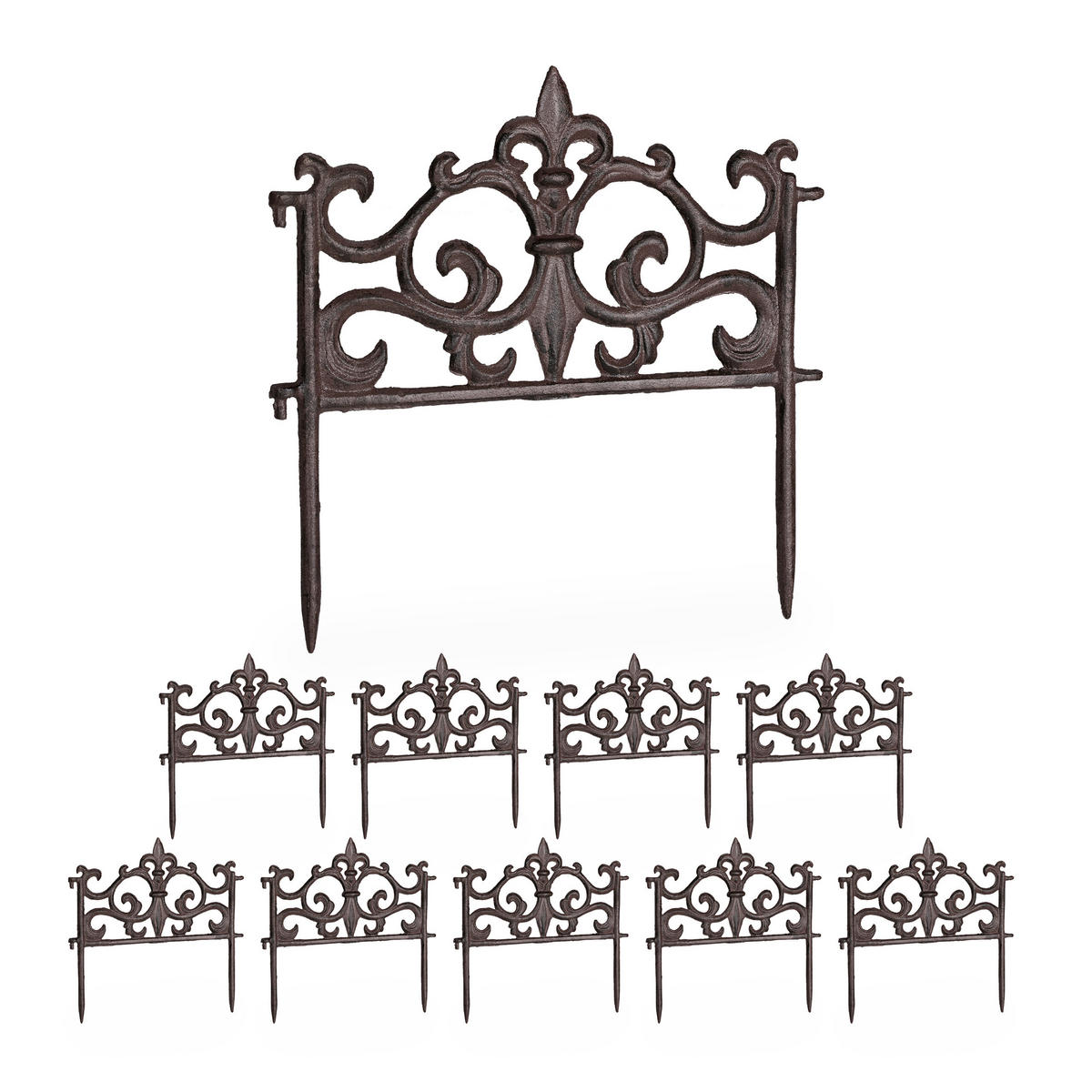 10xBEETZAUN - Braun, Metall (27/27/1cm) - Relaxdays