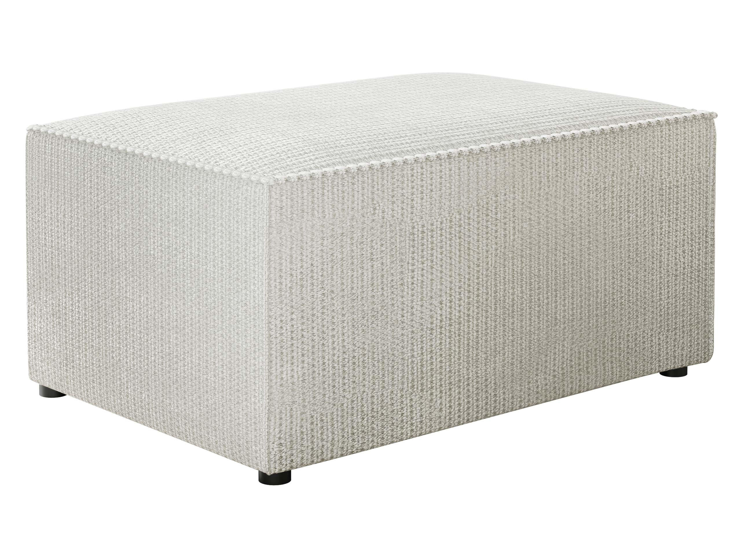 POLSTERHOCKER Karl - Schwarz/Naturfarben, Holz/Kunststoff (60/38/45cm) - MIRJAN24