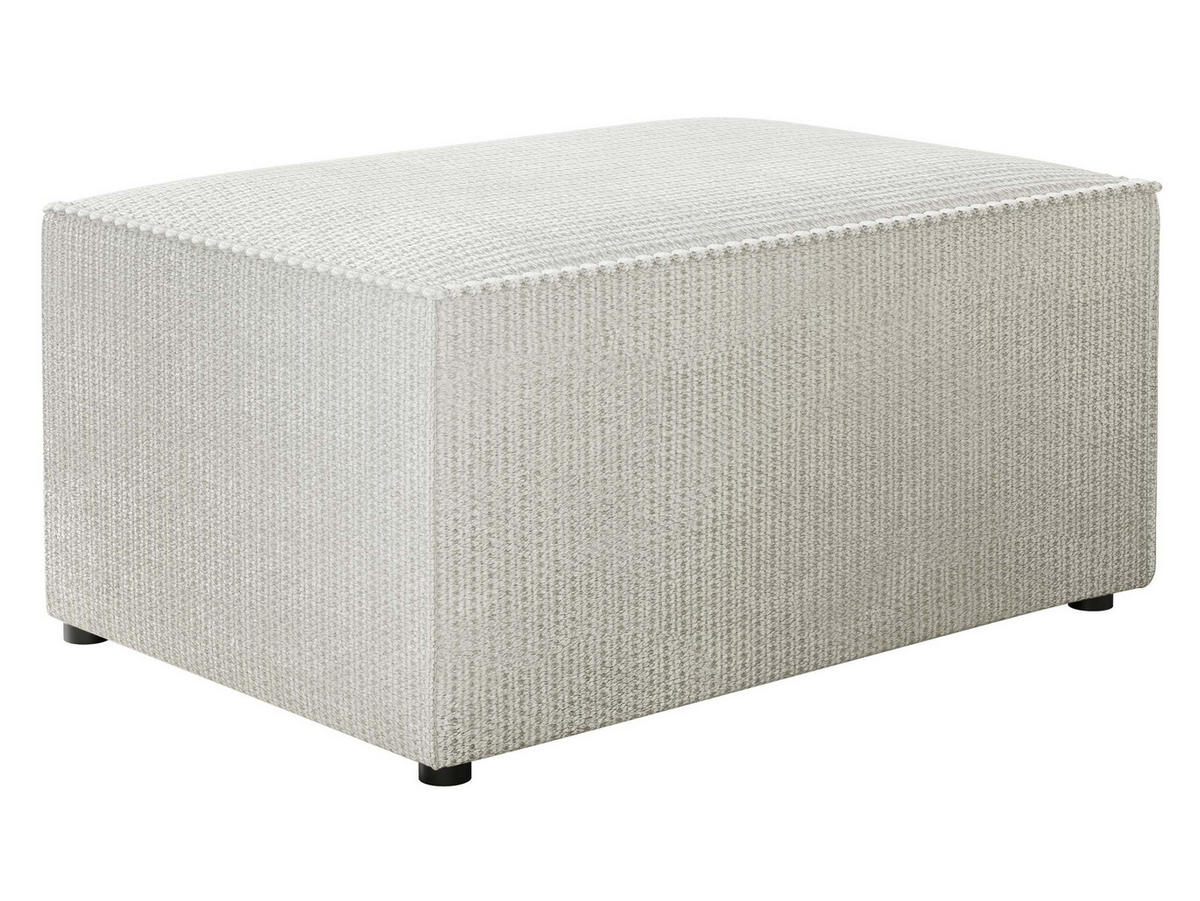 POLSTERHOCKER Karl - Schwarz/Naturfarben, Holz/Kunststoff (60/38/45cm) - MIRJAN24