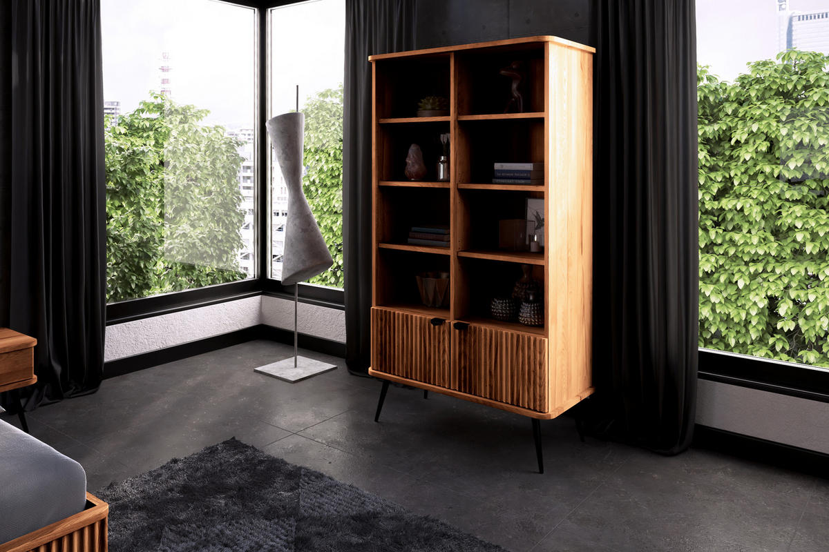 BÜCHERREGAL LINA Kernbuche - Kernbuche, Holz (97/176/46cm) - byoak
