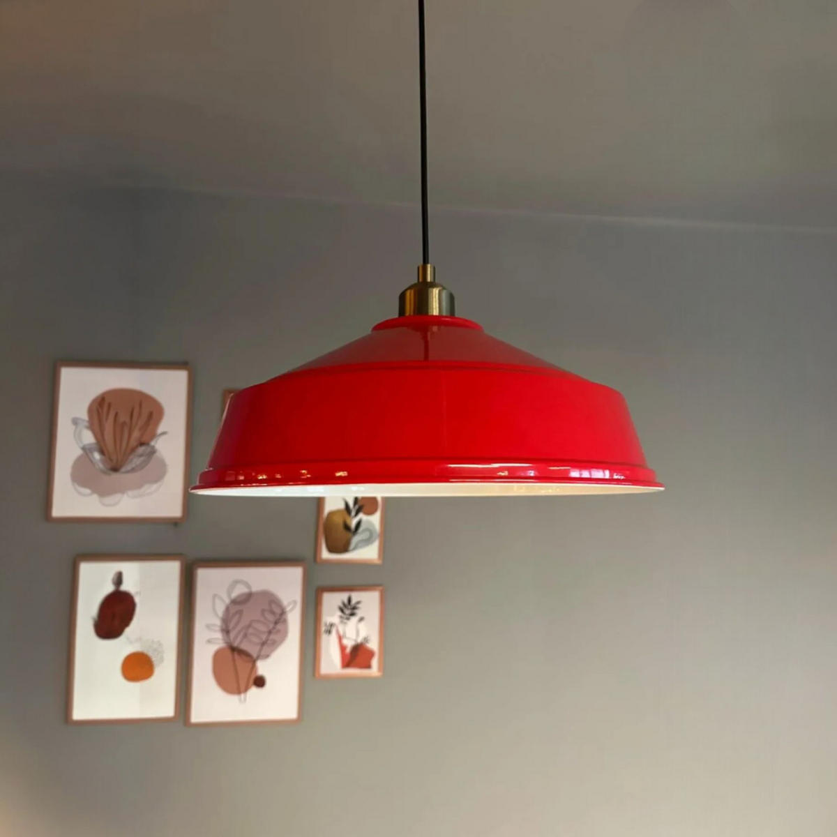 PENDELLEUCHTE LCarmelo - Rot, Metall (35/35/18cm) - Bamyum