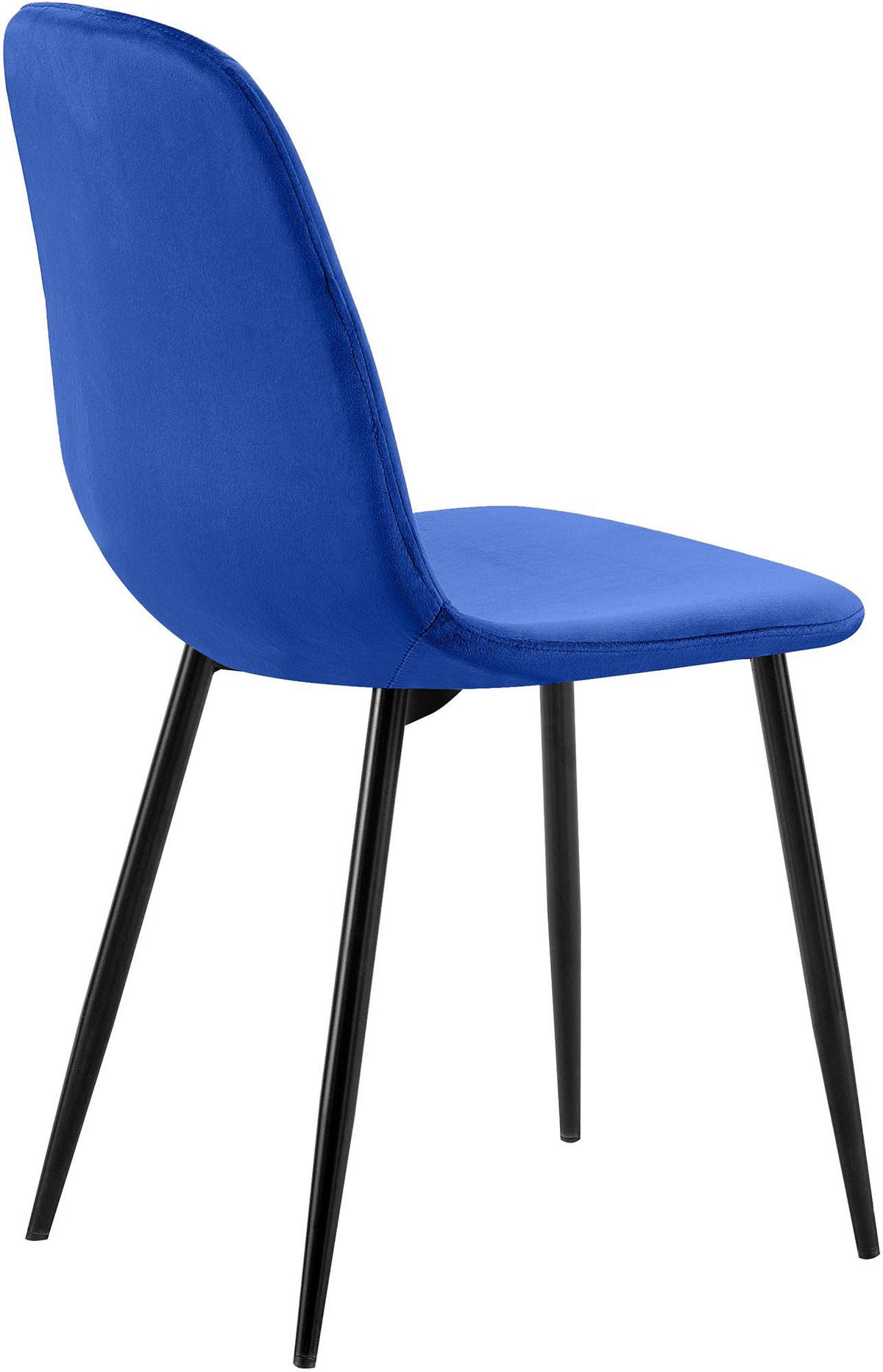 STUHL Metall blau - Blau/Schwarz, Textil/Metall (45/88/54cm) - CLP