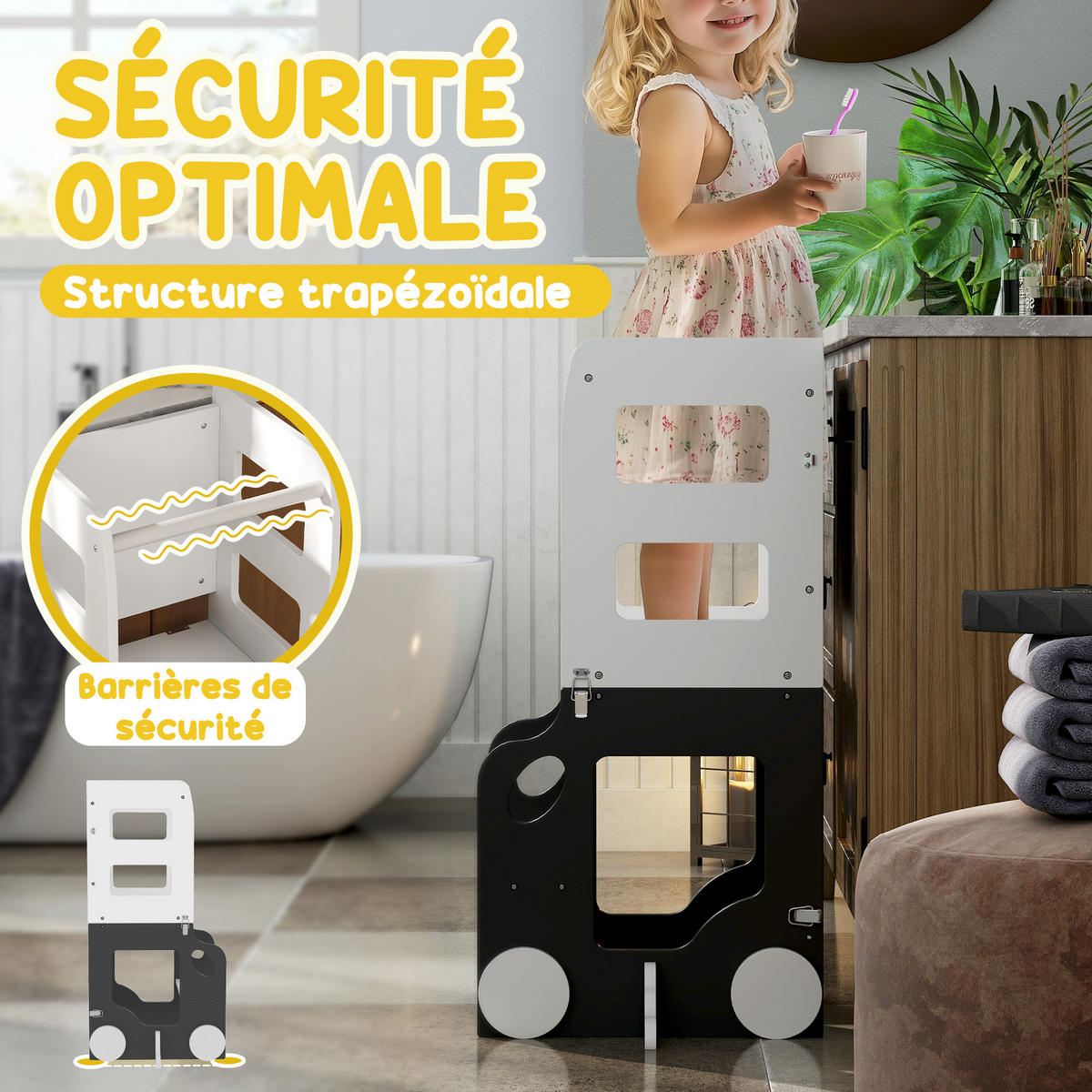 LERNTURM DE-17248 4-in-1 mit doppelseitiger Tafel & Autodesign Grau - Weiß, Holzwerkstoff (46/92/58cm) - ComfortXL