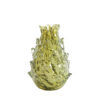 VAZE Desmira Grün 14/14/21.5 cm - Grün, Glas (21.5cm) - Light & Living