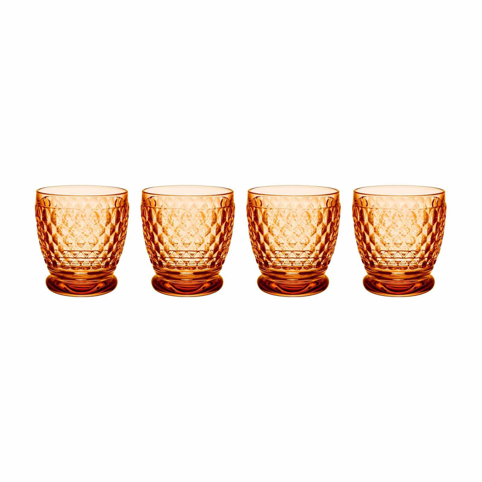 BECHER Boston Coloured Apricot 330 ml 4er Set - Orange, Glas (0.4L) - Villeroy & Boch