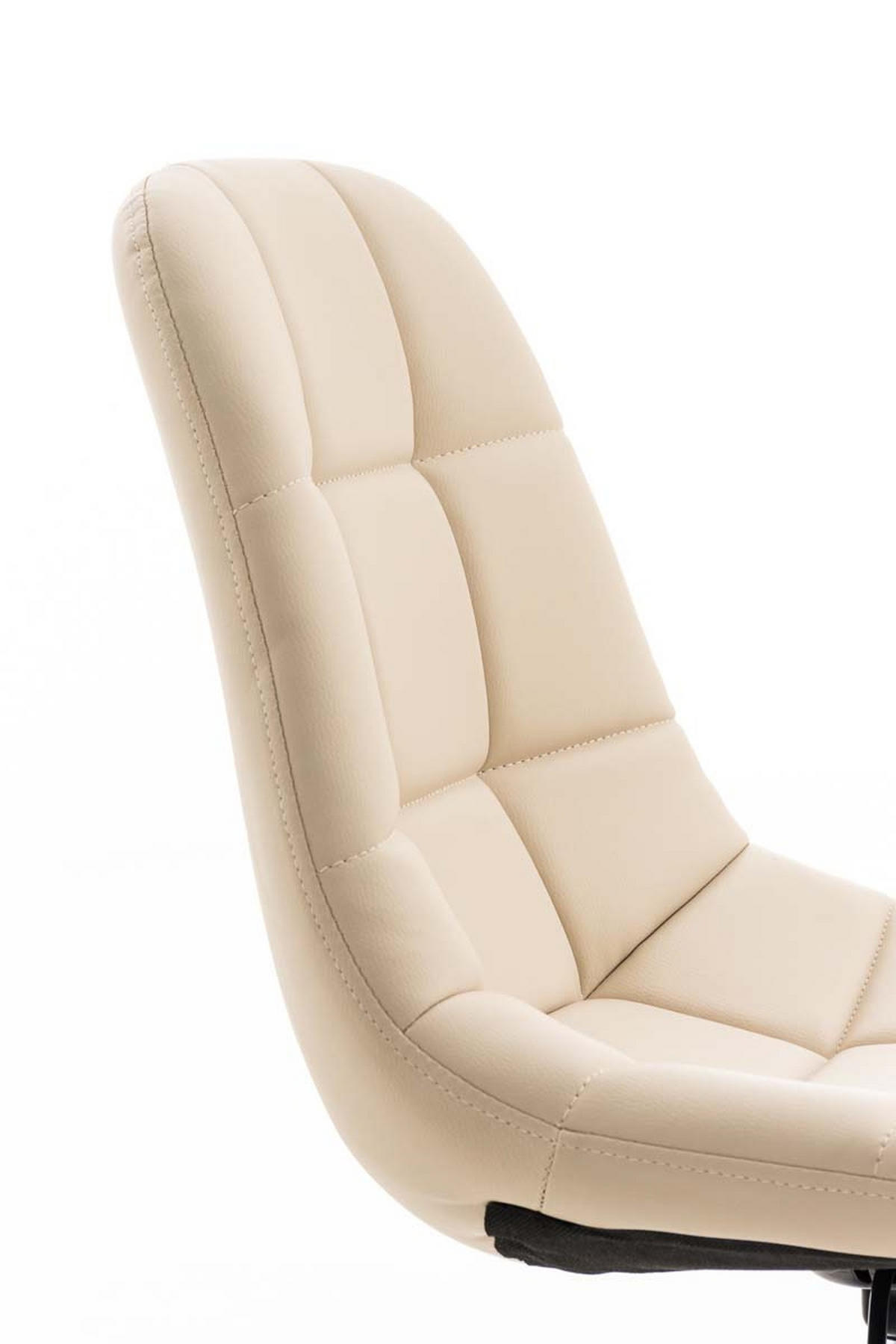 BÜROSTUHL Emily, Kunstleder Creme - Creme, Textil/Metall (55/91/55cm) - TPFLiving