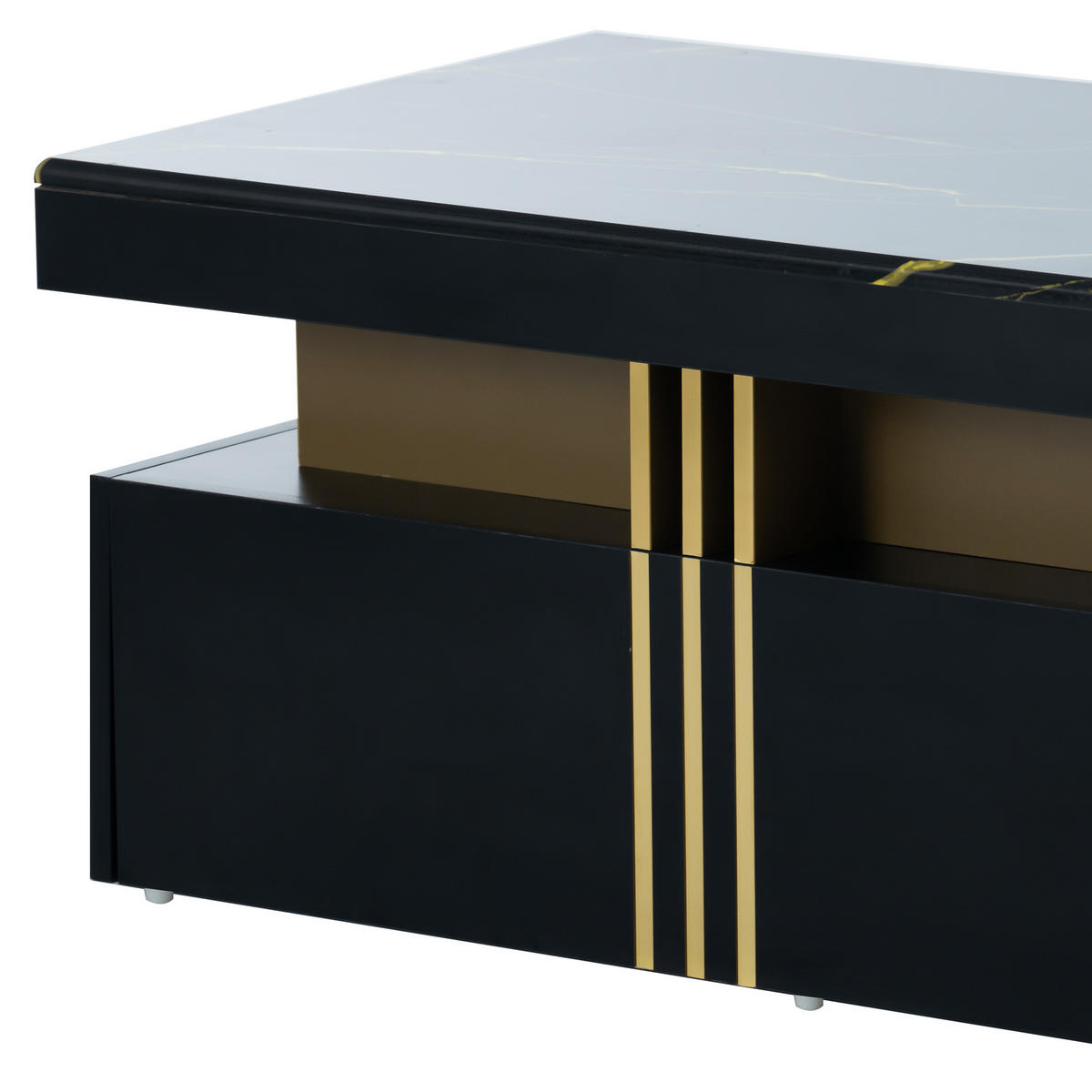 COUCHTISCH Schwarz - Schwarz, Holzwerkstoff (100/50/40cm) - Urban Meuble