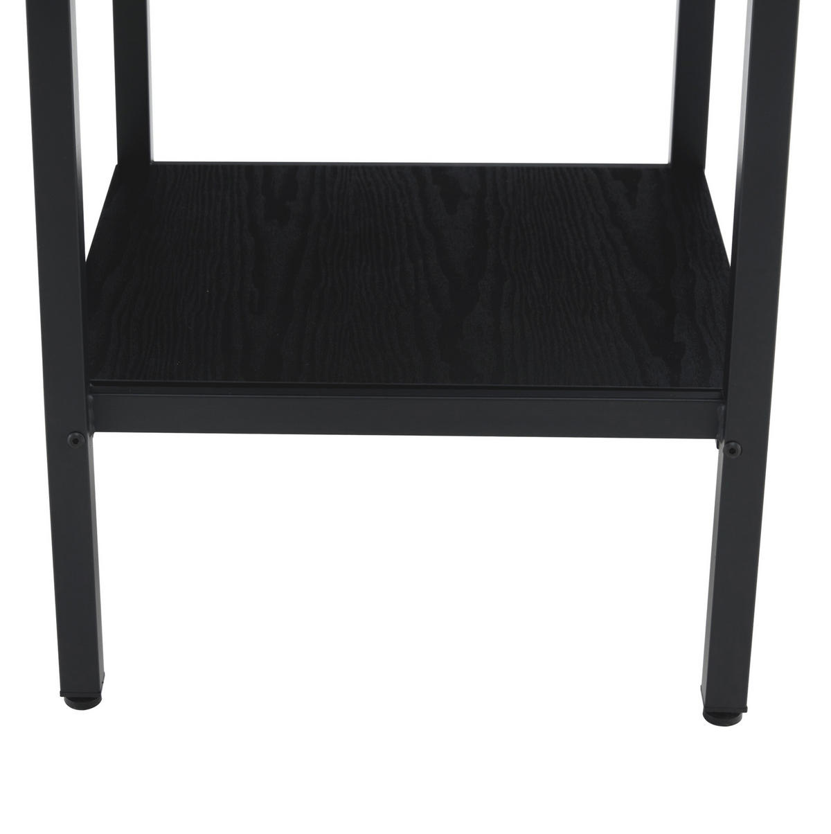 ESSTISCH 100/100/77 cm mit Stauraumablage für 4–6 Personen aus MDF und Metall, Schwarz - Schwarz, Holzwerkstoff (100/100/77cm) - Redom