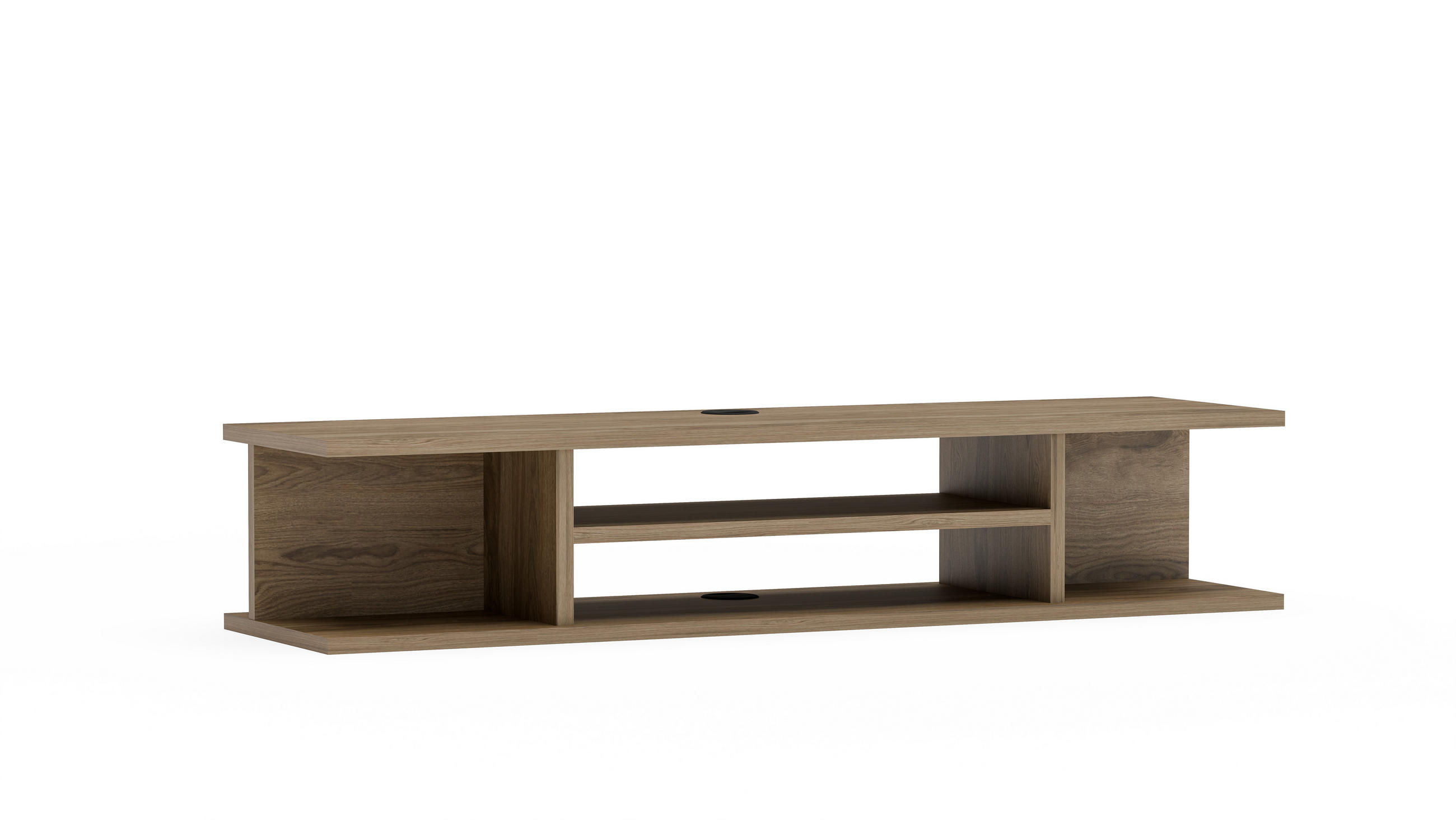 TV-ELEMENT Pivot Braun - Eichefarben, Holzwerkstoff (29.5/23.2/120cm) - Decorotika