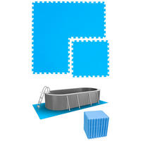 POOLMATTEN 12,1m² 52 EVA Matten 50 cm Blau - Blau, Kunststoff (50/50cm) - eyepower