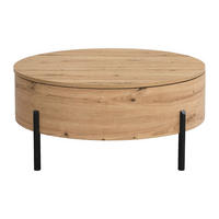 COUCHTISCH - 80 cm x 80 cm - Holz, Platte - Naturfarben Hell - YEMELIA - Naturfarben, Holz (80/80/35.5cm) - Vente-Unique