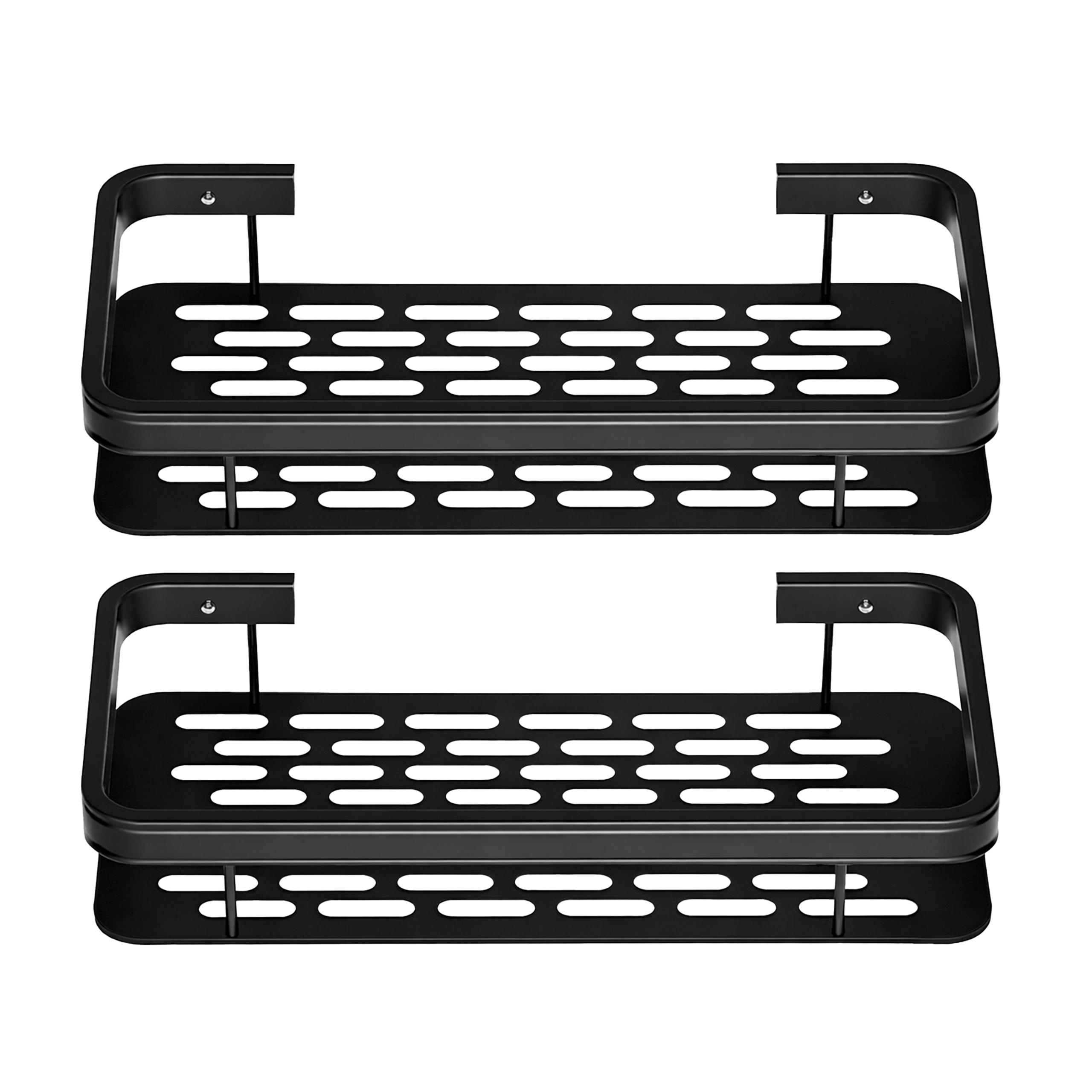 DUSCHABLAGE 2er Set Duschregal - Schwarz, Metall (13/5/30cm) - KRUMAD