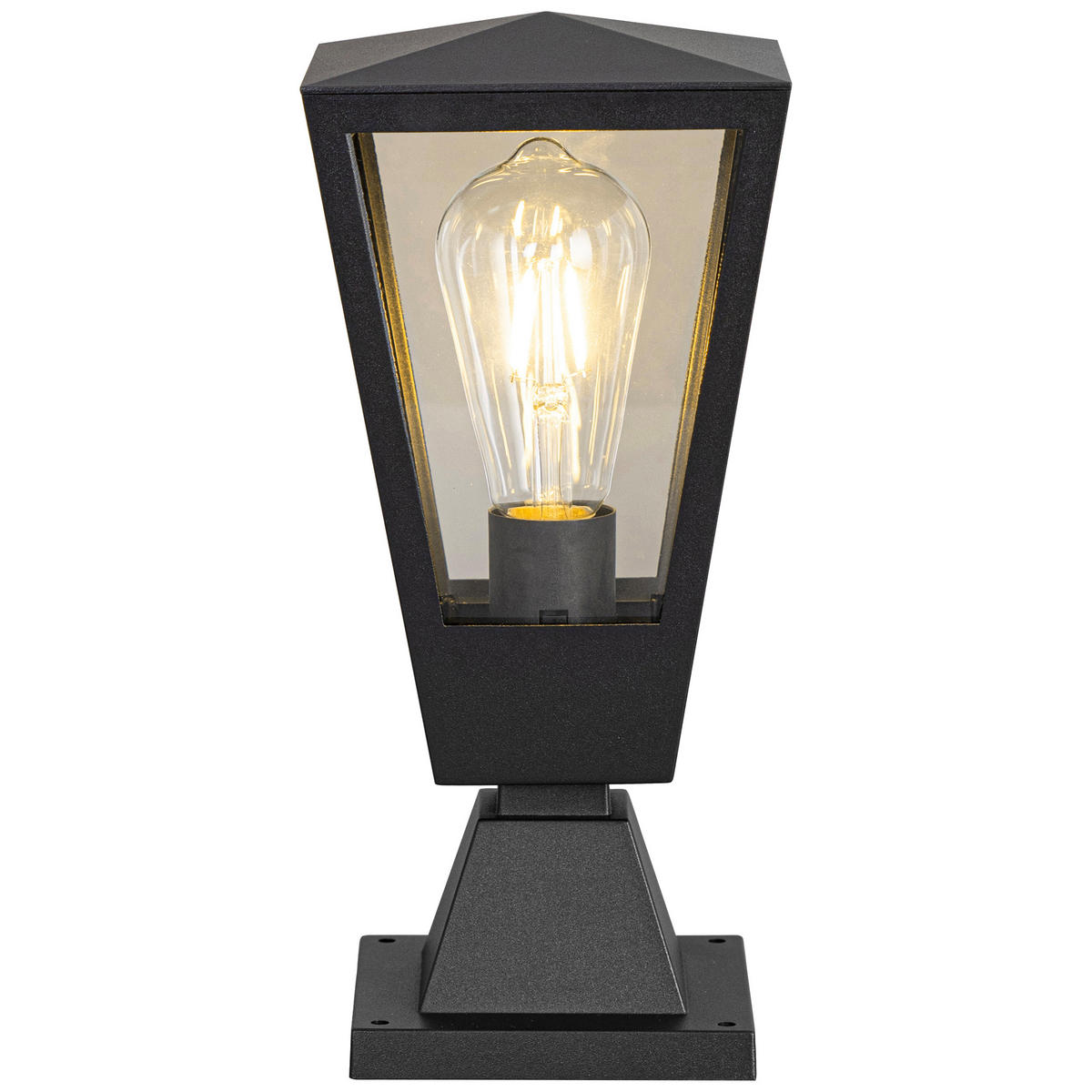 LED AUßENLEUCHTE Westcliff Anthrazit/Transparent 14/14/30,7 cm - Multicolor, Metall (14/14/30.7cm) - Brilliant