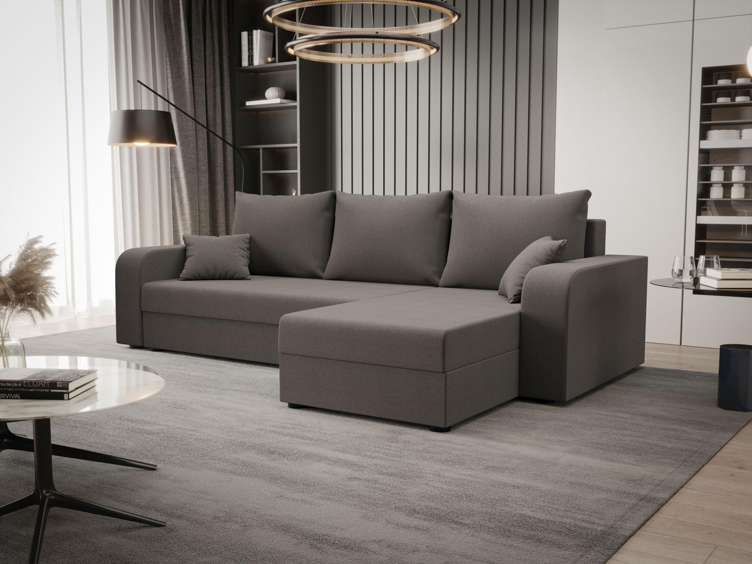 ECKSOFA HEWLET L BIS Sawana 21 Rechts mit Schlaffunktion - Grau, Textil (240/140cm) - Bedante