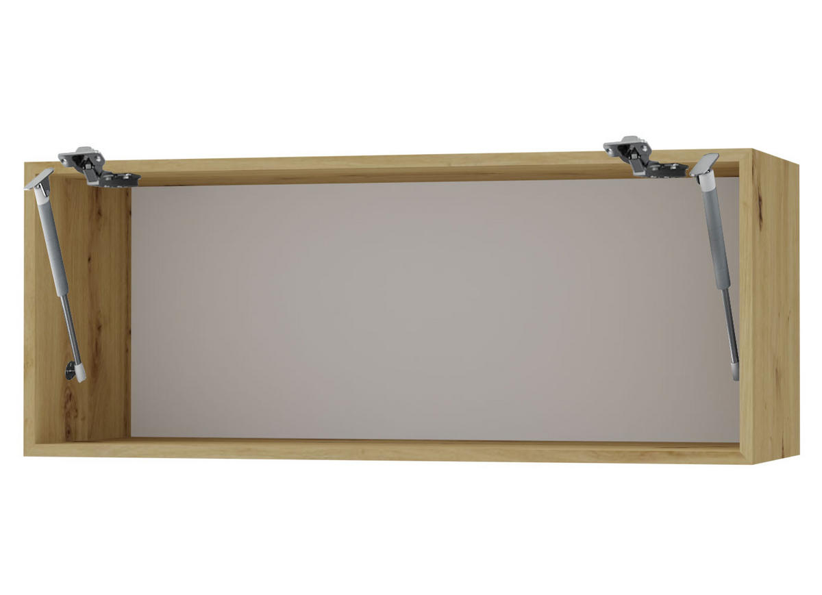 KLAPPHÄNGESCHRANK Kvantum W4B/80 Mint Matt / Eiche Artisan Matt 80 / 32,5 / 36cm - Eiche Artisan/Mintgrün, Holz/Holzwerkstoff (80/36/32.5cm) - Feldmann-Wohnen