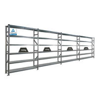 FACHBODENREGAL Proximo Stecksystem 210x600x50cm 6 Ebenen Beidseitig nutzbar Verzinkt - Silberfarben, Metall (600/210/50cm) - PROREGAL