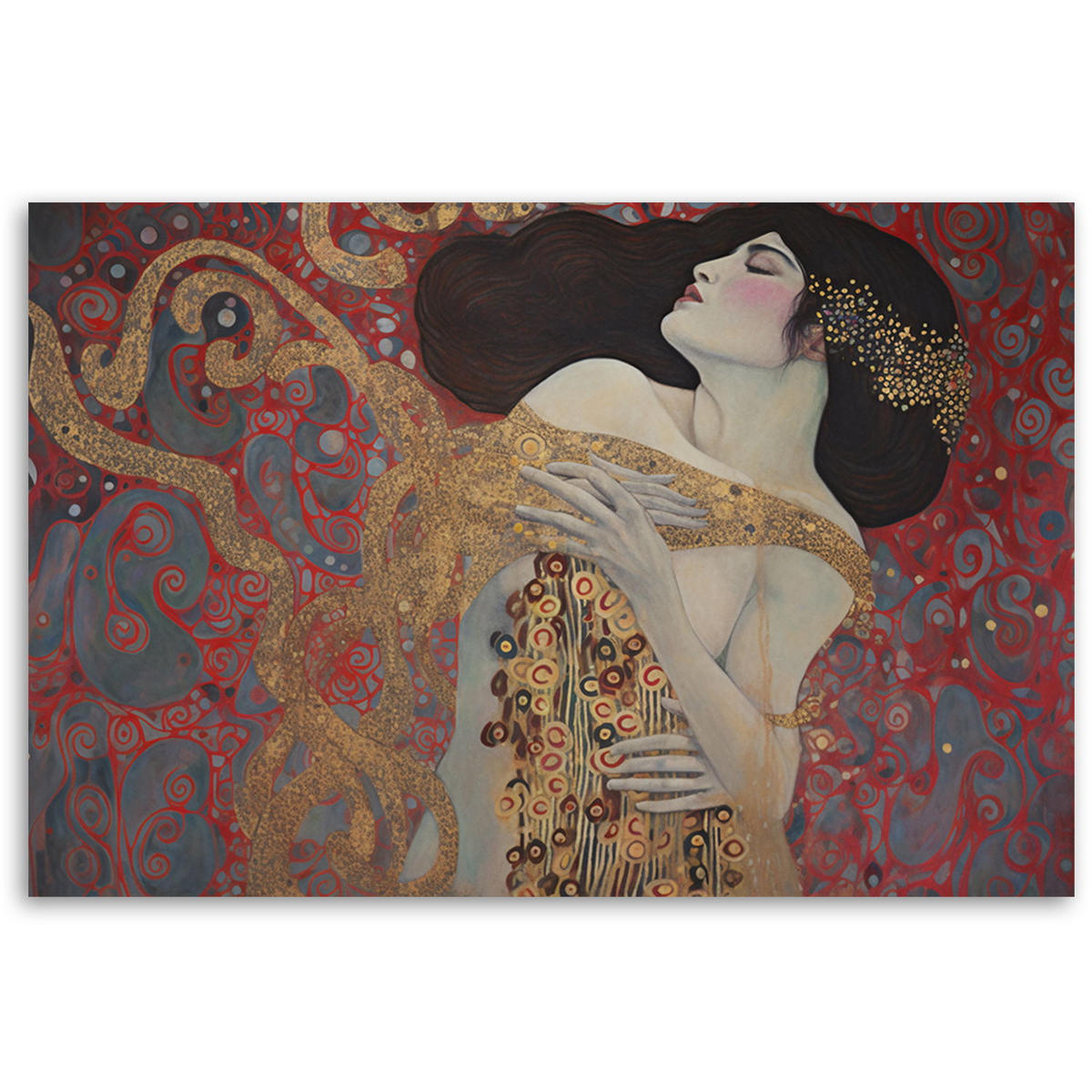 KUNSTDRUCK Gold 90/60 cm - Goldfarben, Textil (90/60cm) - KUNSTLOFT