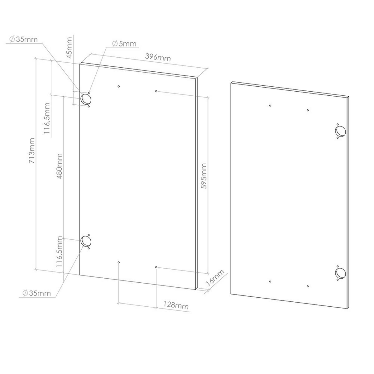 KUCHYŇSKÁ DVÍŘKA R-Line Bílá - bílá, kompozitní dřevo (79.2/71.3/1.6cm) - Vicco