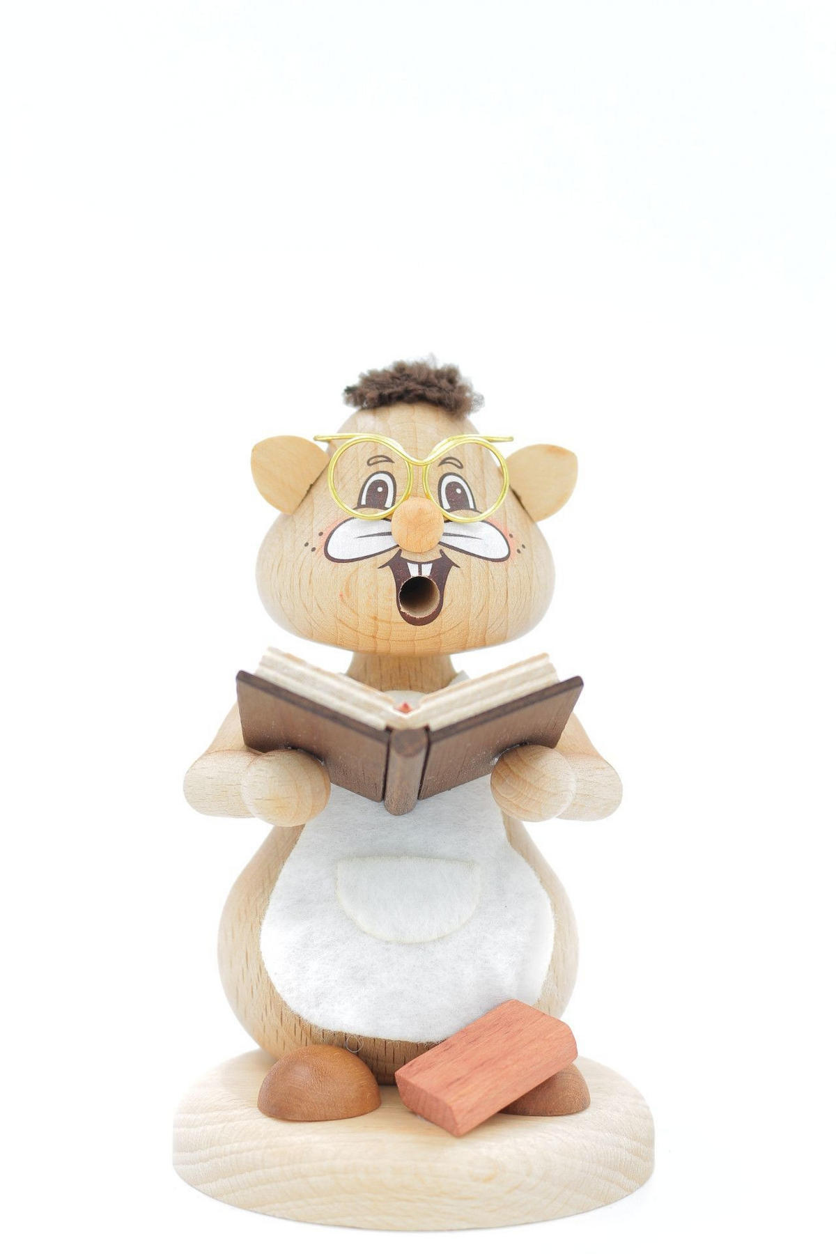 RAUCHFIGUR Hamster Bücherhamster 13 cm - Multicolor, Holz (8/13/0.1cm)
