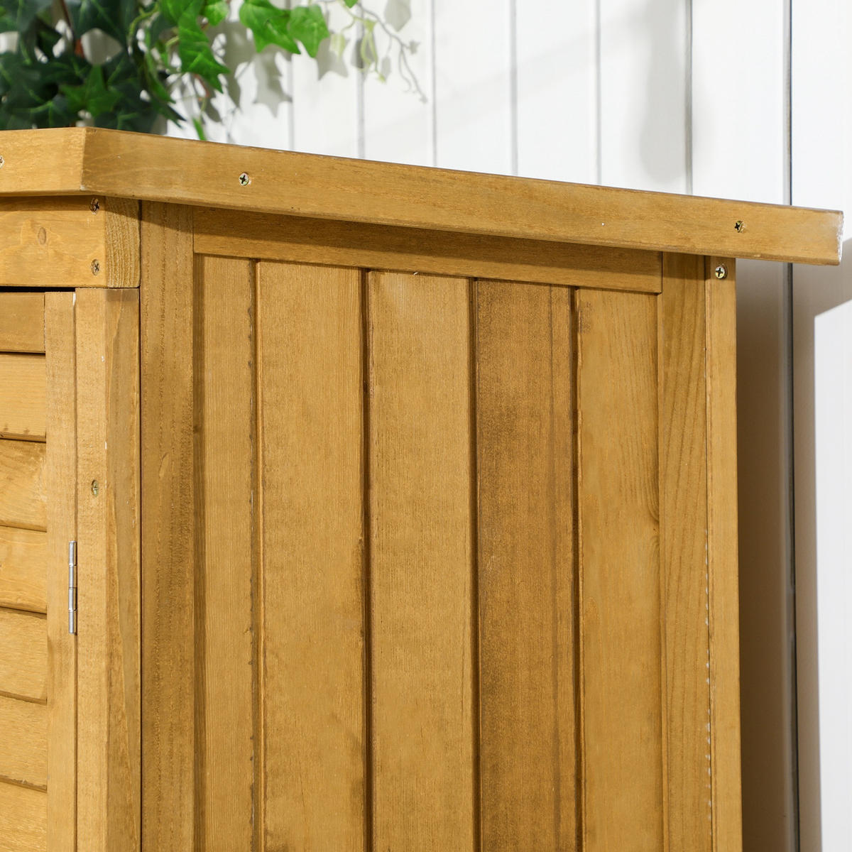 GERÄTESCHUPPEN DE-17605 2 Jalousietüren mit Bitumendach Naturholz - Naturfarben, Holz (87/160/46.5cm) - ComfortXL