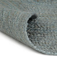 TEPPICH Handgefertigt Jute Rund 120 cm Olivgrün - Grün, Textil (120/120cm) - furnicato