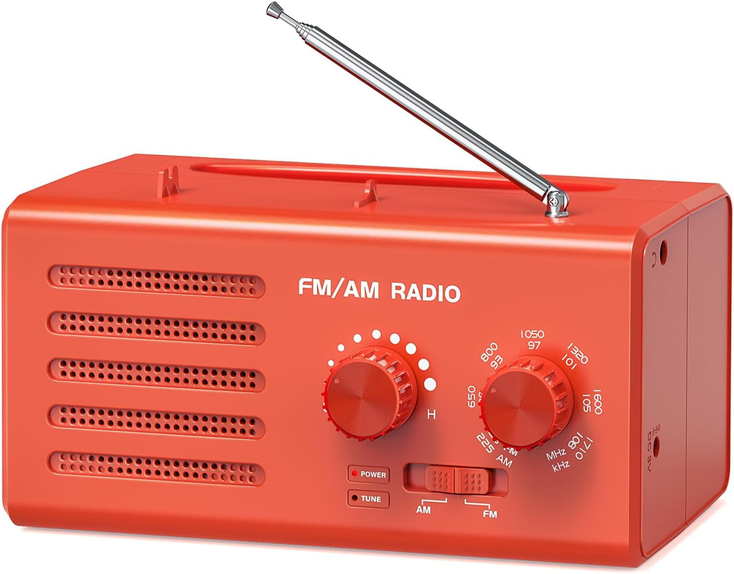 RADIO – FM/AM – Lautsprecher-/Kopfhöreranschluss/USB-Netzteil – Rot - Rot, Kunststoff (16/8.1/7.9cm) - DCA