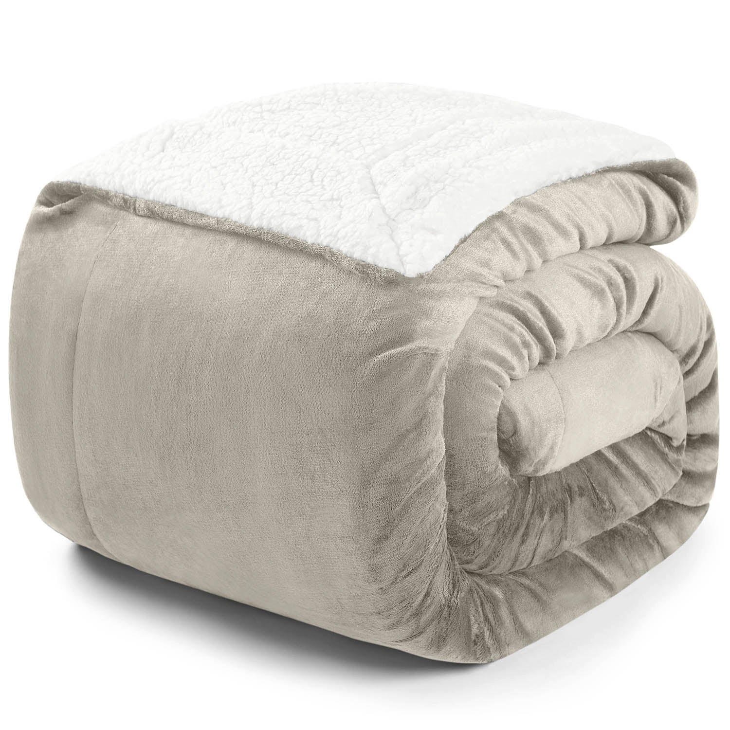 KUSCHELDECKE Sherpa 130/150 cm, Beige - Beige, Textil (150/130cm) - Blumtal