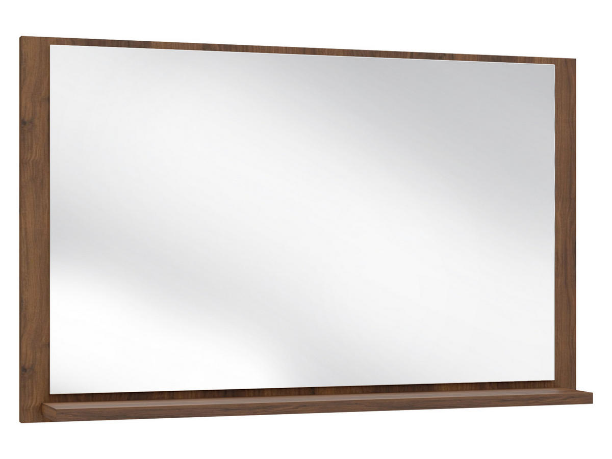 OGLINDĂ 14 - culoare lemn de nuc, compozit lemnos (80/50/15cm) - MIRJAN24