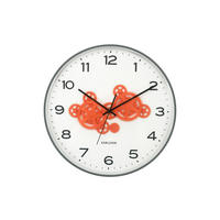WANDUHR Open Gear Grau 40/5.66/40 cm - Grau, Kunststoff (5.66/40/40cm) - Karlsson