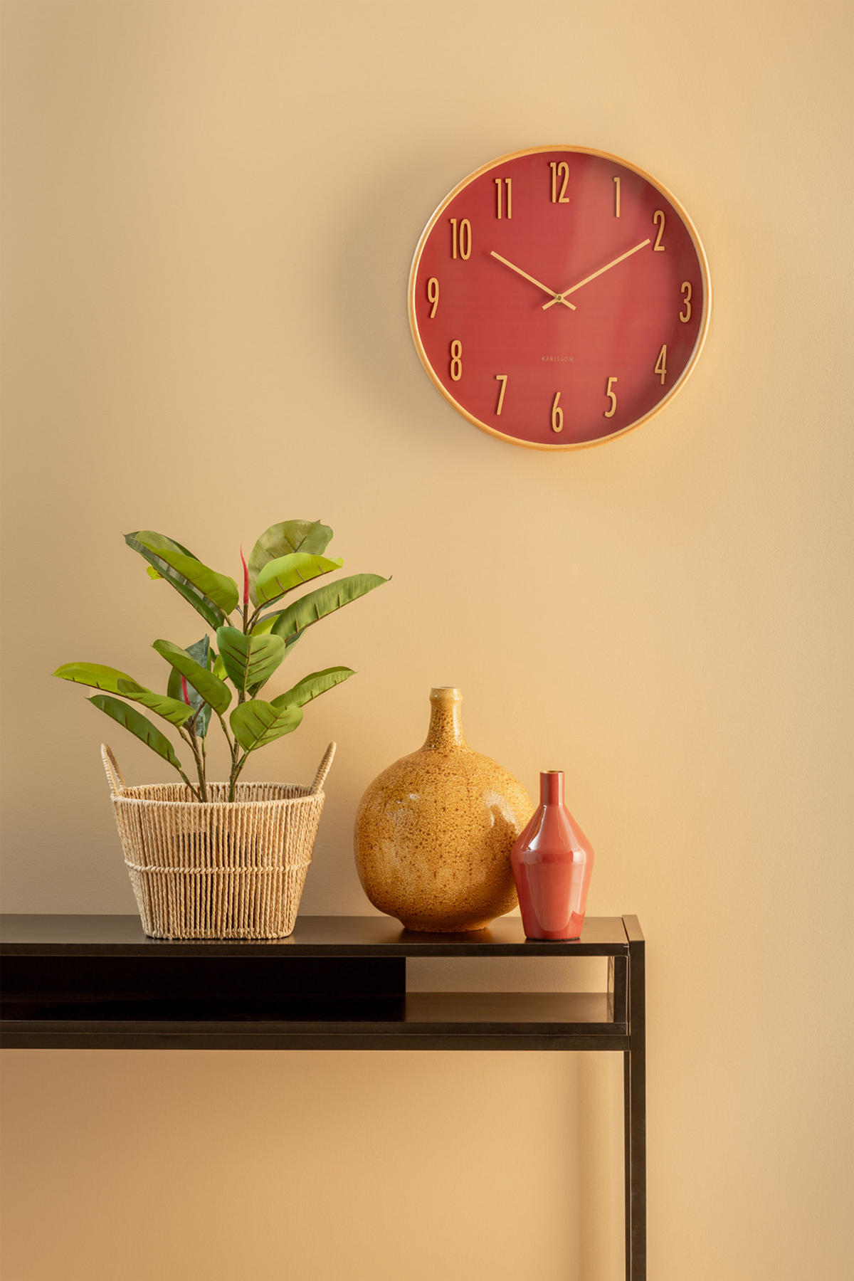 WANDUHR Gracil Grün 40/5/40 cm - Grün, Holzwerkstoff (5/40/40cm) - Karlsson