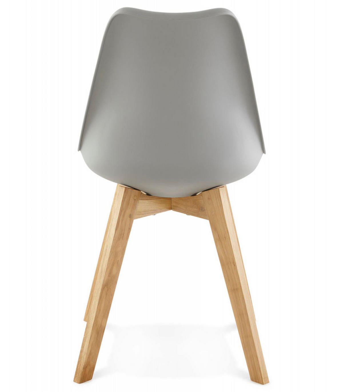 STUHL Kunstleder Holzgestell Skandinavisch, Grau 48x56x83 cm - Eichefarben/Grau, Eichenholz/Holz (48/83/56cm) - KADIMA DESIGN