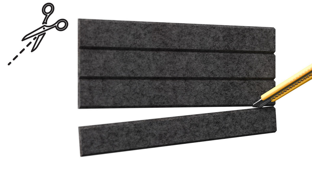 FILZ-WANDPANEELE 120x80 cm dunkelgrau - Dunkelgrau, Textil (120/80/1cm) - ALLboards