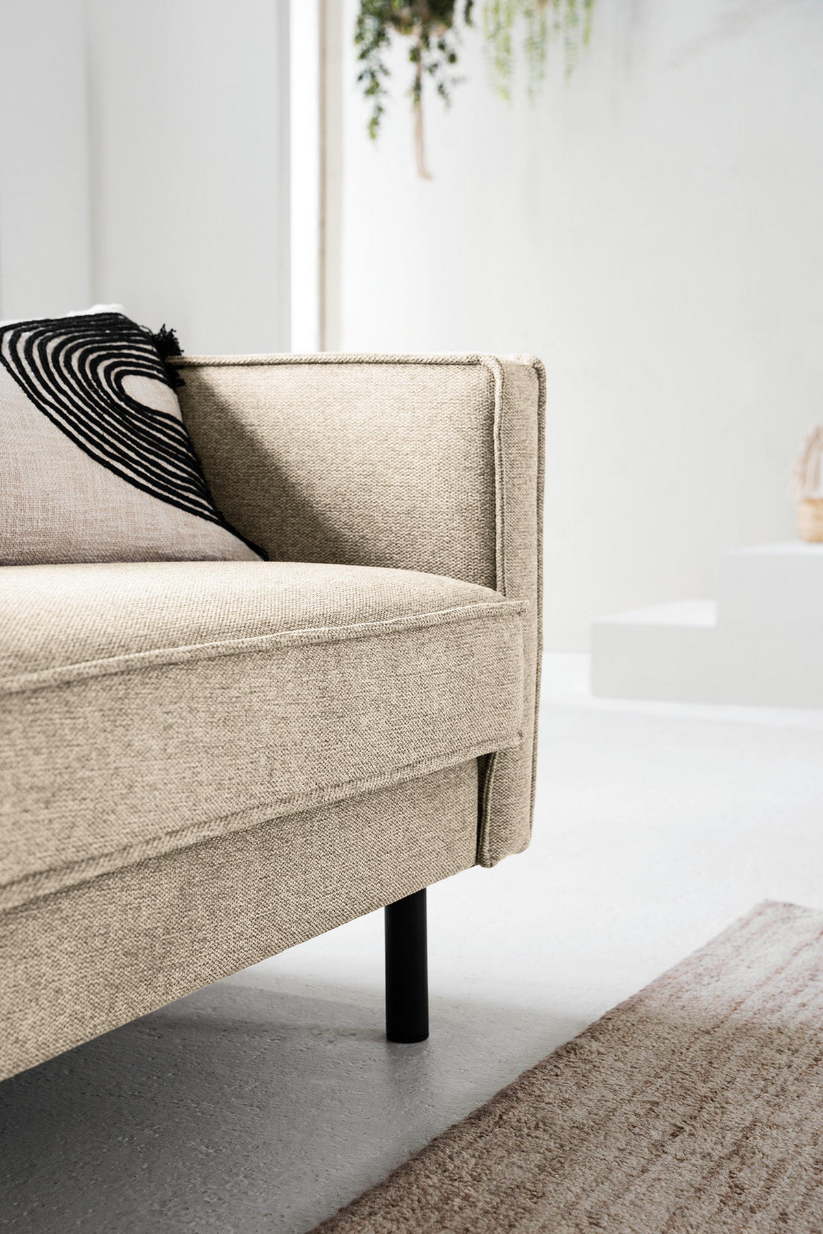 XL SESSEL - Beige/Schwarz, Wellpappe/Textil (117/81/96cm) - home24