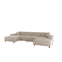 WOHNLANDSCHAFT Gloria In Scala - Sandfarben, Holzwerkstoff/Textil (378/73/165cm) - Fun Möbel