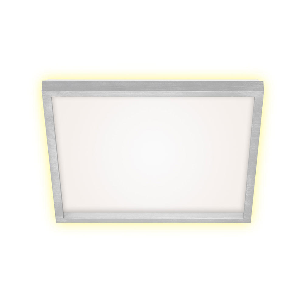 LED DECKENLEUCHTE Aluminium Silber - Silberfarben, Metall (42.2/42.2/4cm) - Briloner