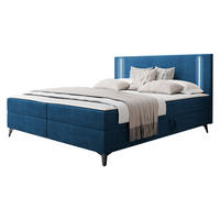 BOXBETT Ono 2 - Blau/Schwarz, Holz/Textil (180/200cm) - MIRJAN24