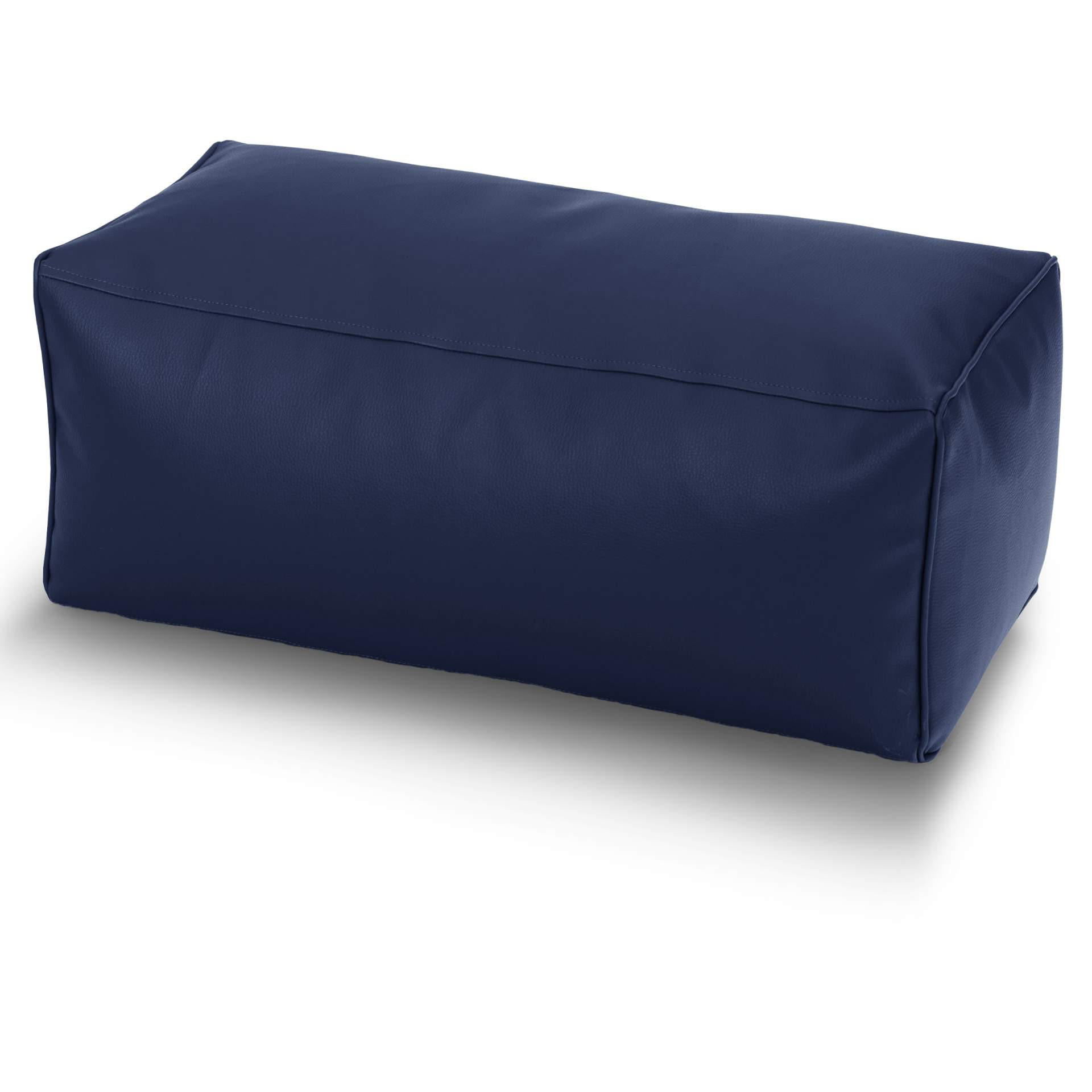 SITZSACK-HOCKER 70x33x28cm - KUNSTLEDER - Dunkelblau, Textil (33/28/28cm) - Green Bean